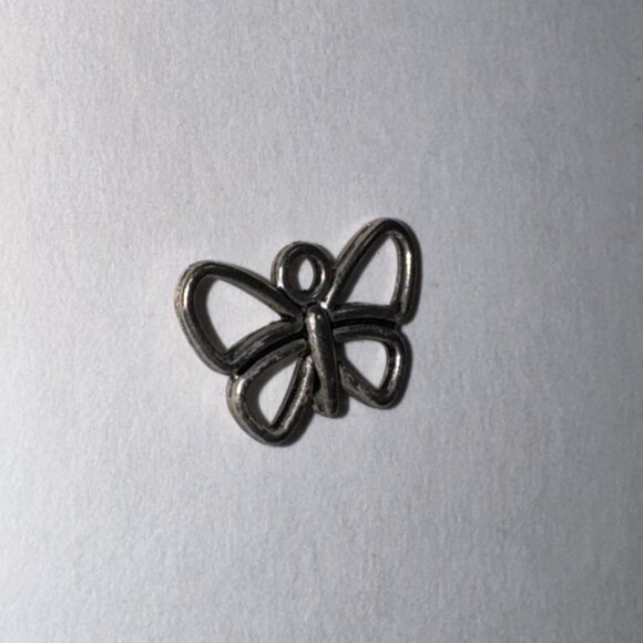 Sterling Silver Small Open Wing Butterfly Pendant - Picture 12 of 16